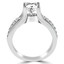 2 1/10 CTW Princess Diamond High Set Solitaire with Accents Engagement Ring in 14K White Gold (MD160117)