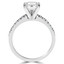 1 2/3 CTW Princess Diamond Solitaire with Accents Engagement Ring in 14K White Gold (MD160123)