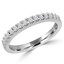 1/4 CTW Round Diamond Semi-Eternity Wedding Band Ring in 14K White Gold (MD160207)