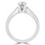 4/5 CTW Round Diamond Solitaire with Accents Engagement Ring in 18K White Gold with Channel Set Accents (MD160229)