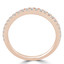 1/4 CTW Round Diamond Semi-Eternity Wedding Band Ring in 14K Rose Gold (MD160276)