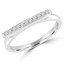 1/10 CTW Round Diamond Semi-Eternity Wedding Band Ring in 18K White Gold (MD160301)