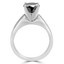 1 5/8 CT Round Black Diamond Solitaire Engagement Ring in 14K White Gold (MD160315)
