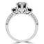 2 3/8 CTW Round Black Diamond Three-Stone Engagement Ring in 14K White Gold (MD160345)