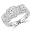1 7/8 CTW Round Diamond Three-Stone Engagement Ring in 14K White Gold (MD160432)