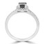 5/8 CTW Princess Black Diamond Halo Engagement Ring in 14K White Gold with Accents (MD170096)
