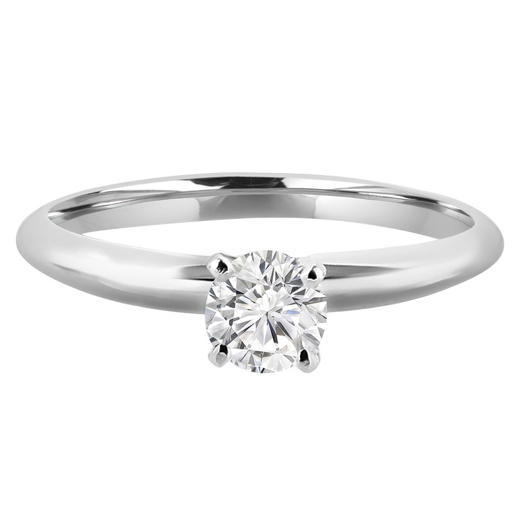 1/4 CT Round Diamond Solitaire Engagement Ring in 10K White Gold (MD170186)
