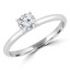 1/4 CT Round Diamond Promise Solitaire Engagement Ring in 14K White Gold (MD170234)
