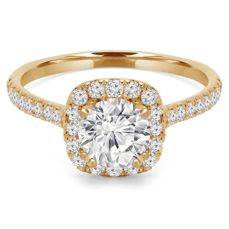 1 1/20 CTW Round Diamond Halo Engagement Ring in 14K Yellow Gold (MD170282)