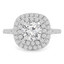 1 2/5 CTW Round Diamond Double Halo Engagement Ring in 14K White Gold (MD170293)