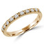 1/4 CTW Round Diamond Semi-Eternity Wedding Band Ring in 14K Yellow Gold (MD170321)