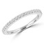 1/4 CTW Round Diamond Semi-Eternity Wedding Band Ring in 14K White Gold (MD170327)