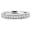 3/8 CTW Round Diamond Semi-Eternity Wedding Band Ring in 14K White Gold (MD170331)