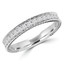 3/8 CTW Round Diamond Semi-Eternity Wedding Band Ring in 14K White Gold (MD170331)