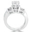1 CTW Round Diamond Solitaire with Accents Engagement Ring and Wedding Band Set Ring in 14K White Gold (MD170353)