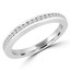1/4 CTW Round Diamond Semi-Eternity Wedding Band Ring in 14K White Gold (MD170424)