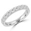 2/3 CTW Round Diamond Semi-Eternity Wedding Band Ring in 14K White Gold (MD170433)