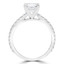 1/2 CTW Round Diamond Solitaire with Accents Engagement Ring in 18K White Gold (MD170436)