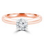 2/3 CT Round Diamond Solitaire Engagement Ring in 14K Rose Gold (MD180009)