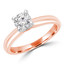 2/3 CT Round Diamond Solitaire Engagement Ring in 14K Rose Gold (MD180009)