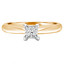 3/8 CT Princess Diamond Solitaire Engagement Ring in 14K Yellow Gold (MD180012)