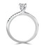 3/4 CTW Round Diamond Solitaire with Accents Engagement Ring in 14K White Gold (MD180101)