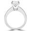 1 1/2 CTW Princess Diamond Solitaire with Accents Engagement Ring in 14K White Gold (MD180108)