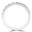 1/2 CTW Princess Canary Yellow Diamond Semi-Eternity Wedding Band Ring in 14K White Gold (MD180119)