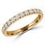 1/3 CTW Round Diamond Semi-Eternity Wedding Band Ring in 14K Yellow Gold (MD180187)
