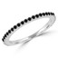 1/3 CTW Round Black Diamond Semi-Eternity Wedding Band Ring in 14K White Gold (MD180191)