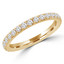 2/3 CTW Round Diamond Semi-Eternity Wedding Band Ring in 14K Yellow Gold (MD180192)