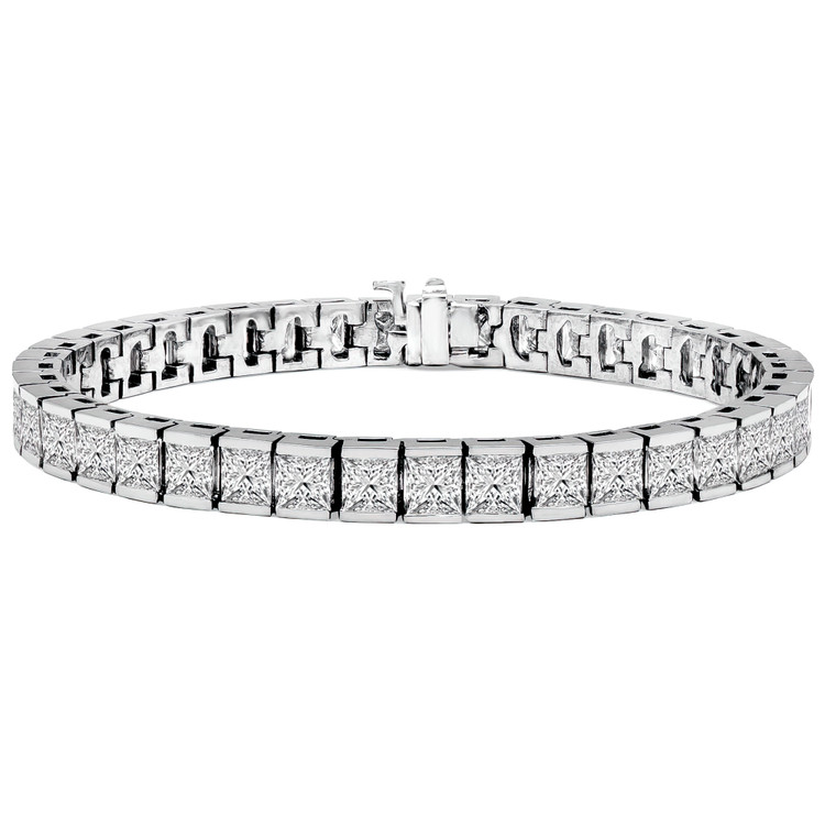 Aura princess-cut diamond bracelet | De Beers NL