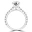 2 1/5 CTW Round Diamond Solitaire with Accents Engagement Ring in 14K White Gold (MD180266)