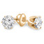1/5 CTW Round Diamond 6-Prong Solitaire Stud Earrings in 14K Yellow Gold (MD180290)