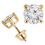 1/4 CTW Round Diamond 4-Prong Solitaire Stud Earrings in 14K Yellow Gold (MD180320)
