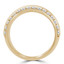 1 1/4 CTW Round Diamond Three-row Semi-Eternity Wedding Band Ring in 14K Yellow Gold (MD180402)