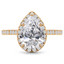 2 1/8 CTW Pear Diamond Halo Engagement Ring in 14K Yellow Gold (MD180416)