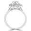 1 1/5 CTW Round Diamond Halo Engagement Ring in 14K White Gold (MD180461)