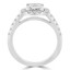 1 5/8 CTW Princess Diamond V-Prong Halo Engagement Ring in 14K White Gold (MD180474)