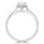 5/8 CTW Princess Diamond Promise V-Prong Halo Engagement Ring in 14K White Gold (MD180476)