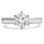 2/3 CT Round Diamond Solitaire Engagement Ring in 14K White Gold (MD180516)