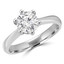 2/3 CT Round Diamond Solitaire Engagement Ring in 14K White Gold (MD180516)