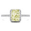 1 3/8 CTW Radiant Yellow Diamond Halo Engagement Ring in 14K White Gold (MD180534)