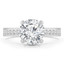 1 1/10 CTW Round Diamond Solitaire with Accents Engagement Ring in 14K White Gold With Channel Set Accents (MD180535)