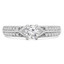 3/4 CTW Round Diamond Solitaire with Accents Engagement Ring in 14K White Gold (MD180578)