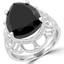 8 CT Pear Black Diamond Solitaire Engagement Ring in 14K White Gold (MD180587)
