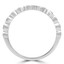 3/8 CTW Round Diamond Bezel Set Semi-Eternity Wedding Band Ring in 14K White Gold (MD180605)