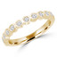 3/8 CTW Round Diamond Bezel Set Semi-Eternity Wedding Band Ring in 14K Yellow Gold (MD180606)