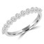1/2 CTW Round Diamond Semi-Eternity Wedding Band Ring in 14K White Gold (MD180608)