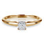 1/6 CT Princess Diamond Promise Solitaire Engagement Ring in 10K Yellow Gold (MD190039)